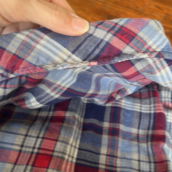 Seven 7 Premium Quality Brand Plaid Womem’s Long Sleeve Button Up Shirt -Size L - Picture 9 of 9